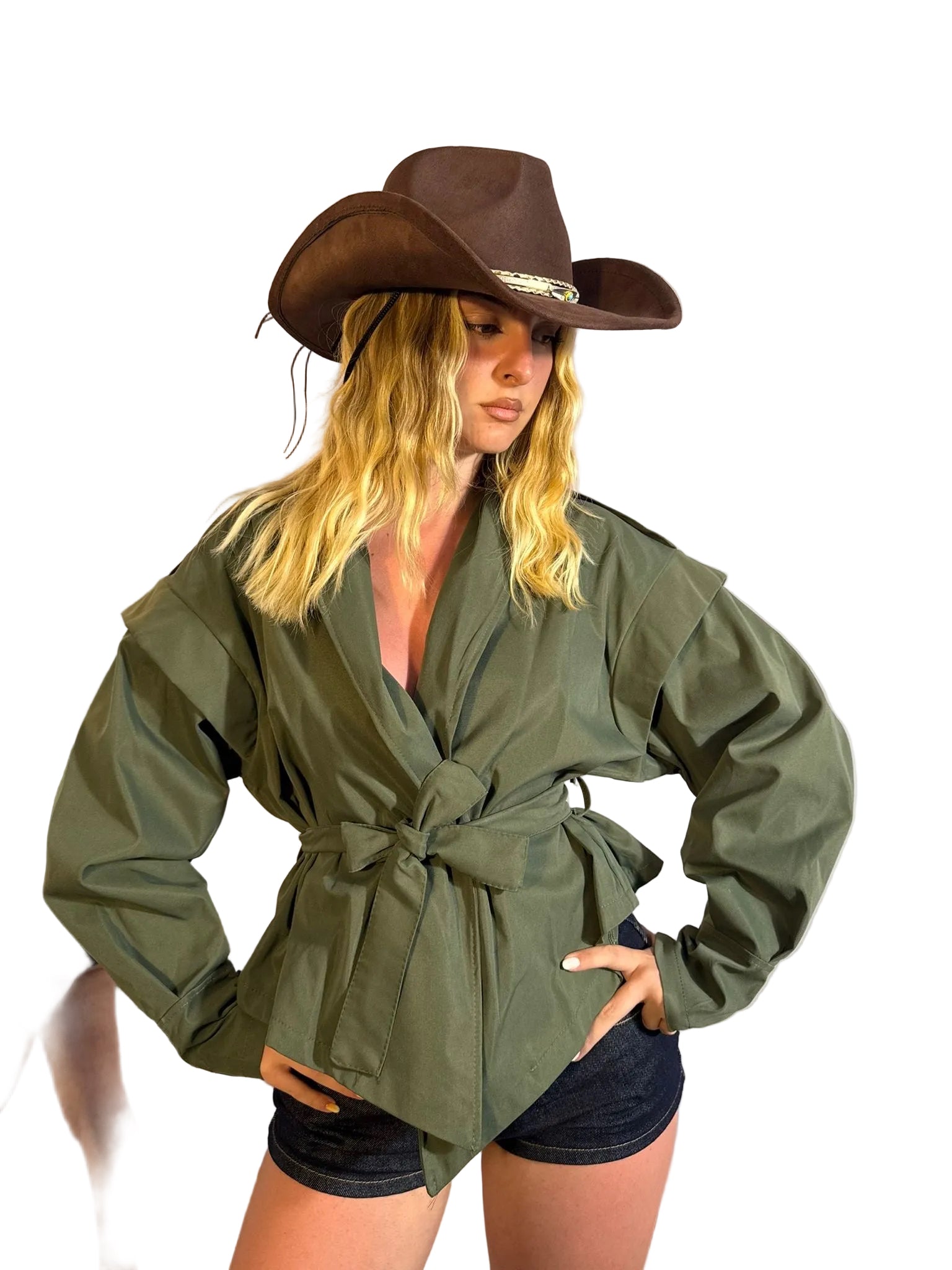 Trench corto green