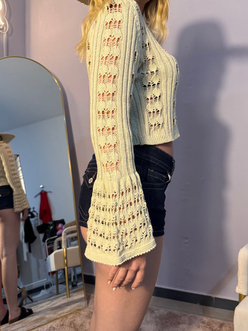 Cardigan traforato