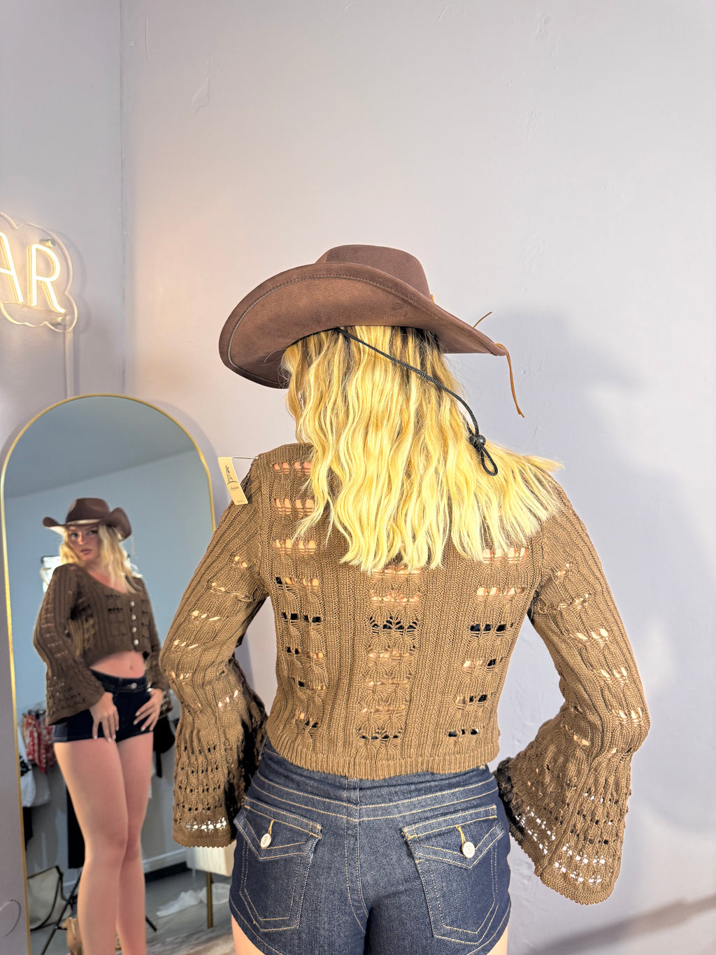 Cardigan traforato