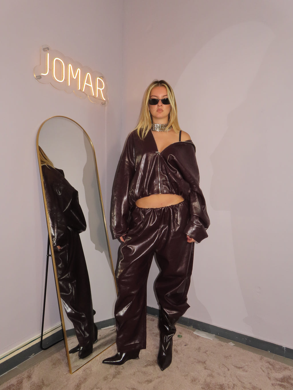 Coordinato ecopelle Pants