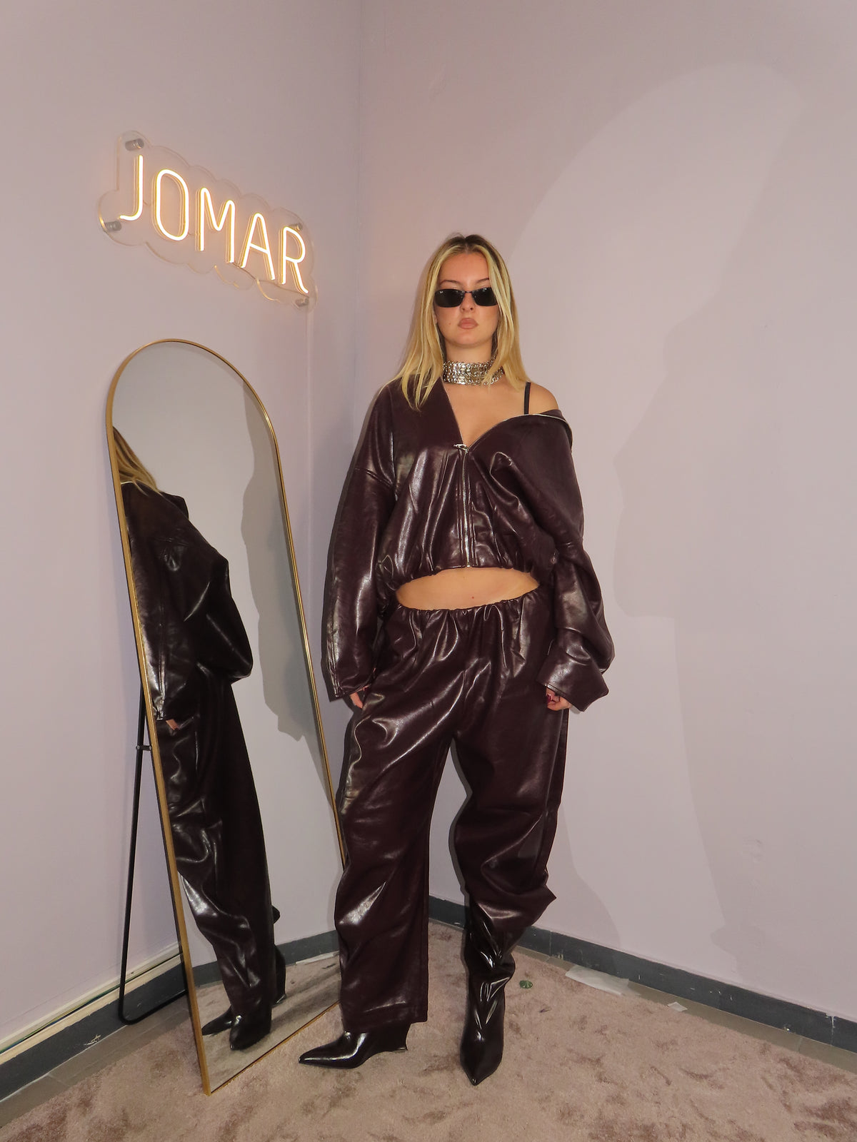 Coordinato ecopelle Pants