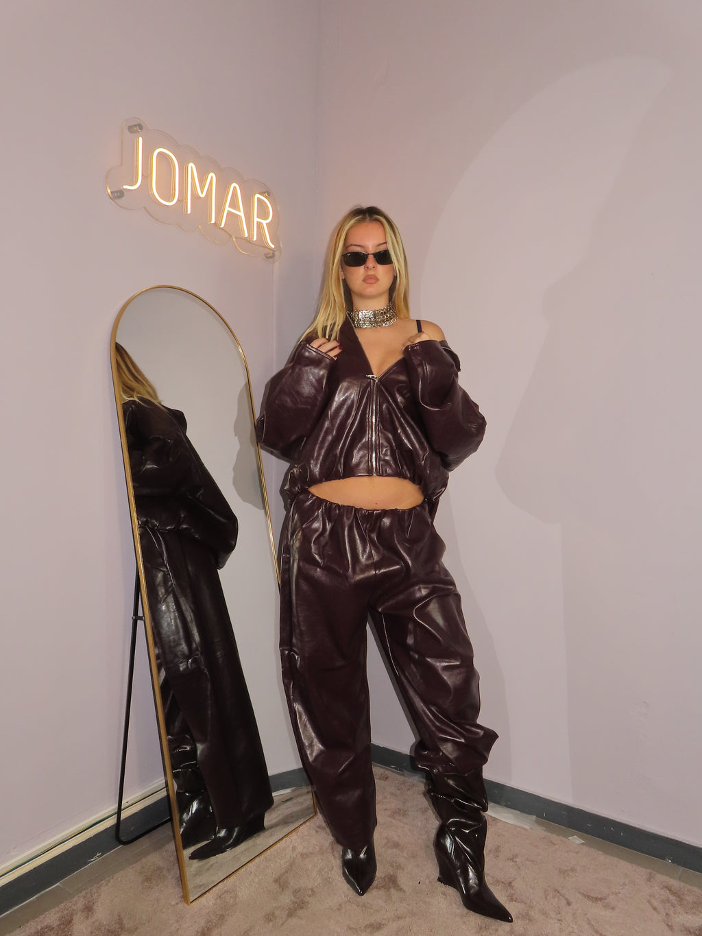 Coordinato ecopelle Pants
