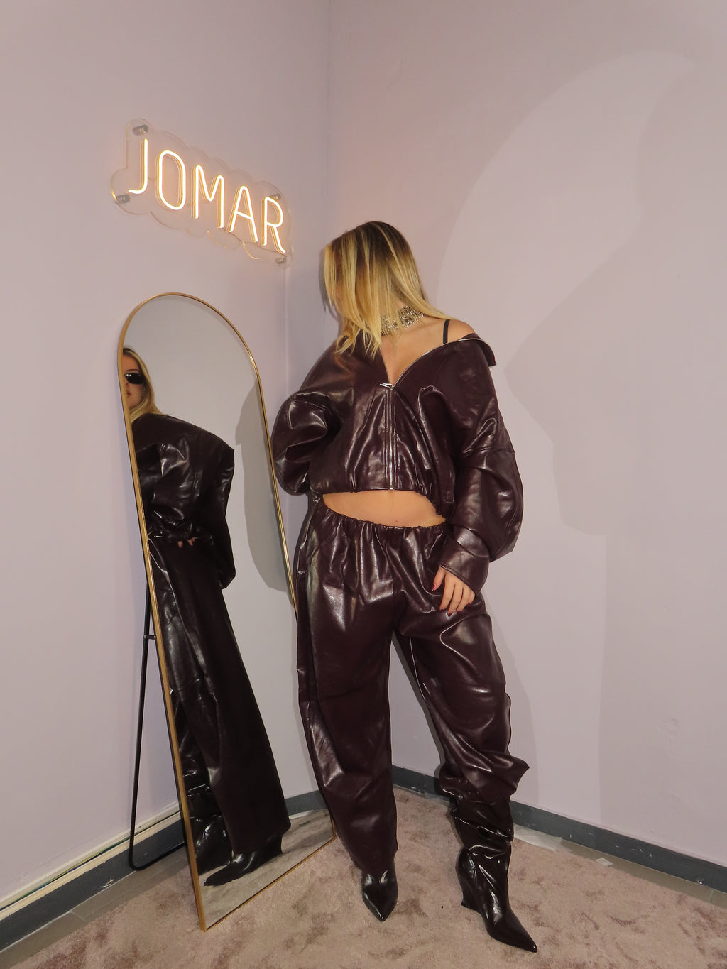 Coordinato ecopelle Pants